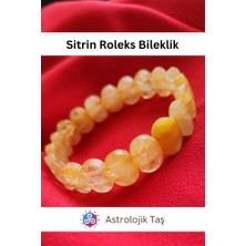 ASTRO STONES Sitrin Doğal Taş Roleks Bileklik - Oval Sitrin Taşı
