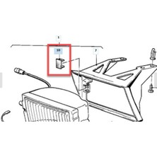 Akaslan Plastik Bmw E30 Sis Lambası Destek Pinleri 5 Abs Baskı 00221 Uyumlu