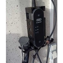 Akaslan Plastik Audi E-Tron Uyumlu Şarj Cihazı Duvar Montaj Braketi Abs Baskı 00926
