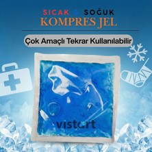 Vistart Soğuk Kompres Buz Jeli Cold  Packsporcu Buz Torbası Şişlik ve Ağrı Giderici 13X13CM  100 Adet