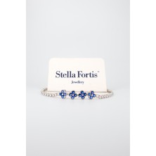 Stella Fortis Yonca Yapraklı Su Yolu Bileklik - Kristal Taşlı, Altın/Gümüş Renk | SF Signature Serisi