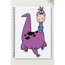 Black-One Taş Devri (Dino) A5 Metal Spiralli Çizgisiz  kalın bristol Kapak ÖZEL TASARIM TEMALI A5 DEFTER