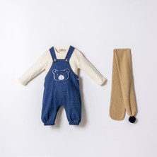 Cocosiss Denim Salopet Erkek Bebek 3'lü Takım