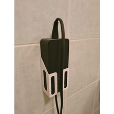 Akaslan Plastik Pro 2 Şarj Adaptörü Duvara Montaj Aparatı Abs Baskı 01030
