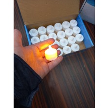Özbience 12'li LED Tealight Mum Seti, Sıcak Atmosfer Yaratıcı, Pilli, Işıklı