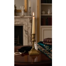 Montdekor El Yapımı Mermer Taşlı Bronz Mumluk