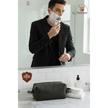 Özbience Premium Erkek Deri Tıraş ve Bakım Çantası, Şık ve Hafif Tasarım