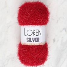 Sad Loren Silver Bordo El Örgü Ipi - RS0024 - 34088