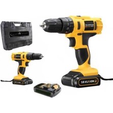 Maxstar 18V 1.3AH Turbo Li-Ion Çift Akülü Darbesiz Vidalama Şarjlı Matkap