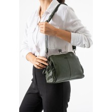 Baginn Y.suni Deri Kadın Postacı Burslu Çanta 24*20 cm Vegan Deri Bayan Çapraz Askılı Omuz Çantası