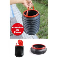 Özbience Pratik Katlanabilir Balıkçı Çöp Kovası 22X18 Cm, Hafif ve Kullanışlı