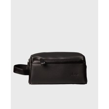 Özbience Şık Siyah Deri Görünümlü Seyahat Çantası, Unisex Günlük Organizer