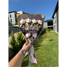 Özbience Sevimli Peluş Ayıcık Buketi, Sevgi Dolu Hediye, Renkli ve Yumuşacık