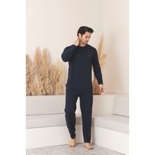 Meynur Moda Pamuklu Penye Uzun Kollu Erkek Pijama Takımı