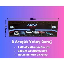 Migure 1/64 6 Araç Alabilen Yatay Işıklı Garaj Mini Gt