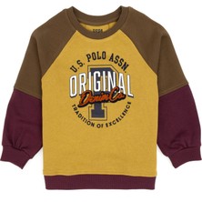 U.S. Polo Assn. Erkek Çocuk Hardal Bisiklet Yaka Sweatshirt 50308582-VR151