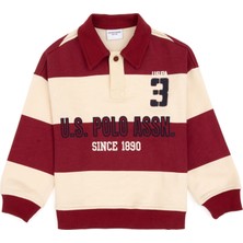 U.S. Polo Assn. Erkek Çocuk Koyu Frambuaz Polo Yaka Sweatshirt 50308585-VR104