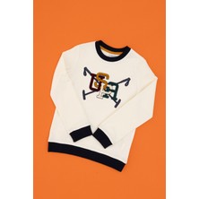 U.S. Polo Assn. Erkek Çocuk Krem İnce Bisiklet Yaka Sweatshirt 50315807-VR256