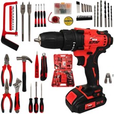 Çift Akülü 36V Matkap Seti 105 Parça, Güçlü ve Çok Yönlü Kullanım