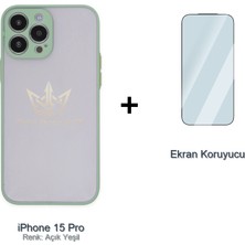 Royal Case iPhone 15 Pro Matte Crystal Kılıf + Temperli Ekran Koruyucu Paketi Ryc/montreal+Cam
