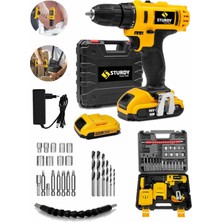 Çift Akülü Vidalama Seti, Metal Şanzuman, 58V8AH, 27 Parça Uç ile