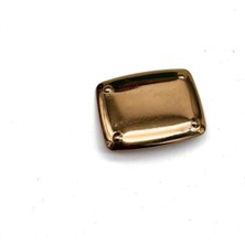 Özbience Şık Metal Plaka Süs, Light Gold Renk, 4x3 Cm, Eşsiz Tasarım