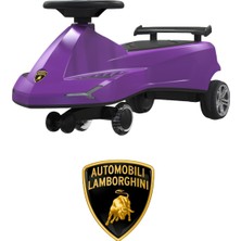 Lamborghini Resmi Lisanslı +3 Yaş Çocuklar Için Işıklı Ön Tekerlek ve Farlı Premium Swing Plazma Karınca Kaykay