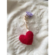 Teddy Kalp Bebek/çocuk Emzik Askısı Kırmızı