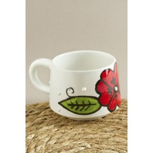 SiHako Çiçek Desenli Seramik Kupa