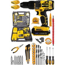 Güçlü ve Hızlı 58V 8AH Lion Çift Akülü Turbo Matkap Seti