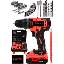 12V 1.5AH Metal Şanzımanlı Çift Akülü Matkap ve Vidalama Seti