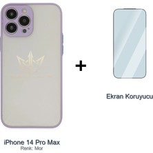 Royal Case iPhone 14 Pro Max Matte Crystal Kılıf + Temperli Ekran Koruyucu Paketi Ryc/montreal+Cam