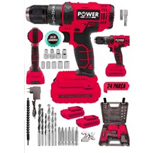 Pro Ultra Güçlendirilmiş Darbeli Lazer Kesim Bakır Sargılı 24 Parça Matkap Seti