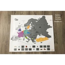 Özbience Gez-Kazı Avrupa Haritası, Kazınabilir, Eğlenceli Dünya Haritası