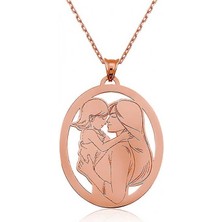 Özcömert Silver ​gümüş Rose Anne Kız Kolye