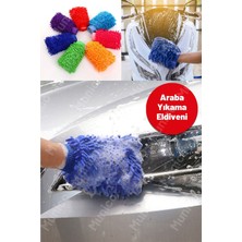 Özbience 3'lü Mikrofiber Temizlik Eldiveni, Yüksek Emiş Gücü, Çizmeden Araba Yıkama
