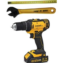 Güçlü 20V Akülü Darbesiz Matkap Seti + Ingiliz Anahtarı Hediye