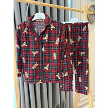 Babyaden Geyikli Yeni Yıl Noel Yılbaşı Pijama Partisi Pamuklu Unisex Kız Erkek Çocuk Pijama Takımı