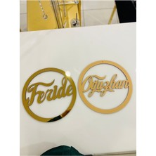 Özbience Şık Pleksi Isimlik Kapı Süsü, Düğün ve Nişan Dekorasyonu