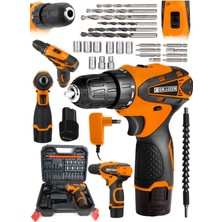 Yüksek Güçlü 32V Bakır Sargılı Metal Şanzıman ve 24 Parça Vidalama Seti