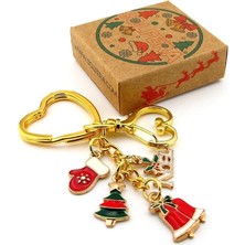 Solfera Yeni Yıl Yılbaşı Çam Ağacı Noel Eldiven Charm Çanta Süsü Anahtarlık KY112