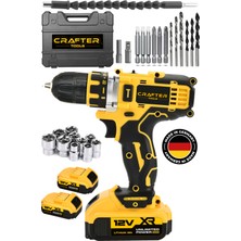 12V Çift Bataryalı Çelik Şanzımanlı Akülü Vidalama ve Matkap Seti