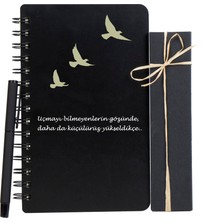 Özbience Şık ve Zarif Tasarımlı Defter ve Kalem Seti, Hediye Için Idealdir