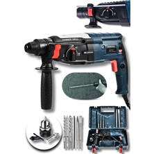 Darbeli Metal Şanzumanlı Bakır Sargılı Kırıcı Delici ve 5 Uç Seti