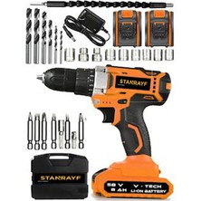 Güçlü 58V 10AH Şanzımanlı Çift Akülü Darbeli Vidalama Matkap