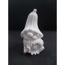 Özbience Büyük Çiçekli Gnome Dekoratif Cüce 16X10CM, Renkli ve Zarif Tasarım