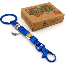 Solfera Uçak Boarding Pass Bilet Bulut Tatil Mavi Çelik Charm Çanta Süsü Anahtarlık KY087