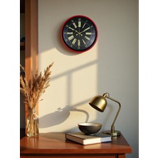 LTG Nova Zentime 36 cm Kırmızı Dekoratif Duvar Saati