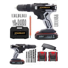 58V 8AH Çift Metal Şanzumanlı Akülü Matkap ve Vidalama Seti, 27 Parça