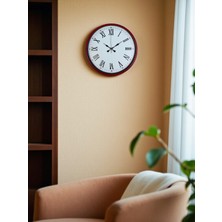 LTG Nova Zentime 36 cm Kırmızı Dekoratif Duvar Saati